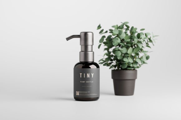 Black Glass Tiny Pump Bottle Mockups: A Strategic Asset for Brand Visualization