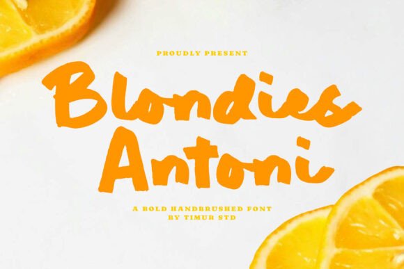 Blondies Antoni: A Bold Hand-Brushed Font for Dynamic Design Projects