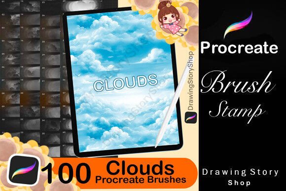 Enhancing Digital Art with 100 Cloud Procreate Brushes and Sky Texture Tools
