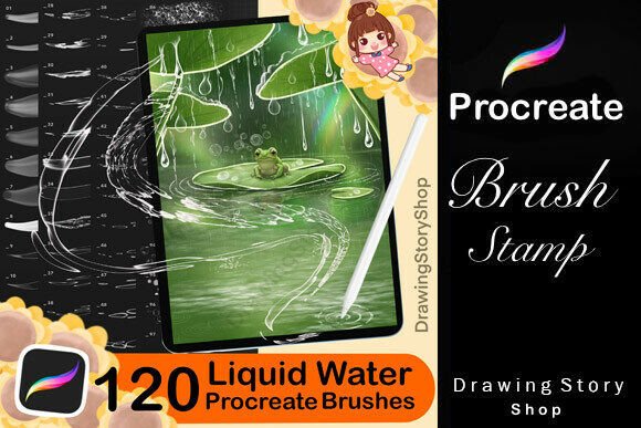 Exploring the Creative Potential of 120 Procreate Liquid Brushes and White Water Effects