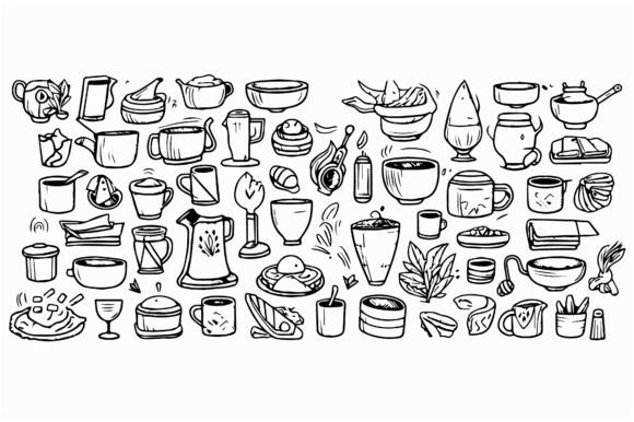 Icon Outline Coffee Cup Pack: Elevating Design with Barista Vector Aesthetics