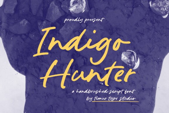 Indigo Hunter: A Bold Hand-Brushed Script Font for Modern Creatives