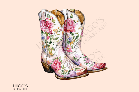 Pink Floral Western Cowboy Boots: A Visual Fusion of Rugged Tradition and Soft Elegance