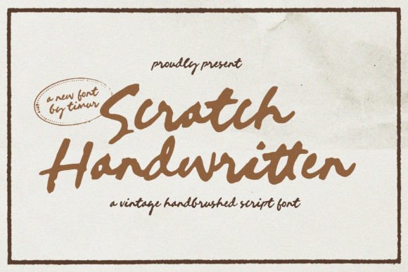 Scratch Handwritten: A Vintage Script Font for Timeless Design Projects